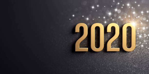 istock New Year gold date 2020 for Greeting card 1190035003