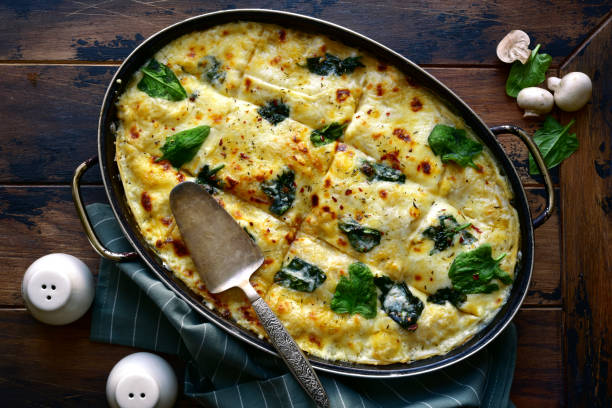 istock Homemade delicious chicken mushrooms spinach lasagna 1190036264