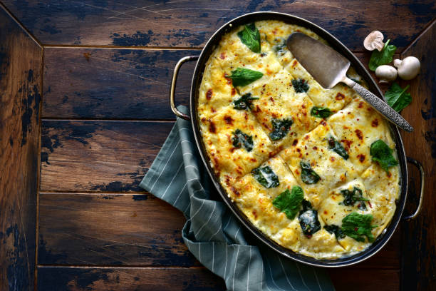 istock Homemade delicious chicken mushrooms spinach lasagna 1190036376