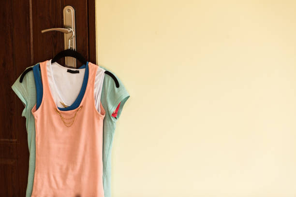 istock Colorful, women clothes on hanger 1190038440