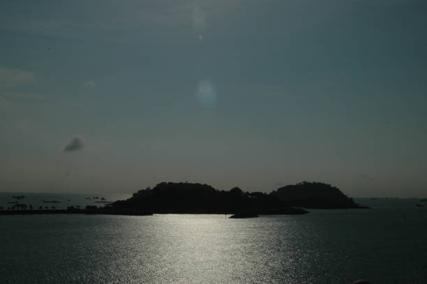 파나마 운하 - panama canal panama mountain sunset 뉴스 사진 이미지