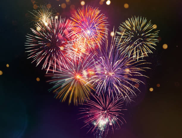 istock Colorful firework with bokeh background. New Year celebration. 1190044519