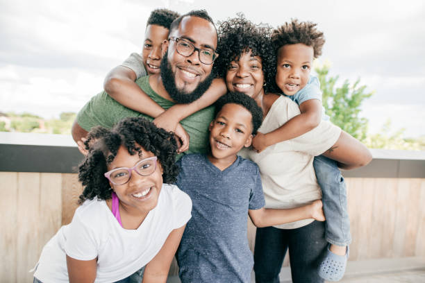 istock Family with four children 1190049351