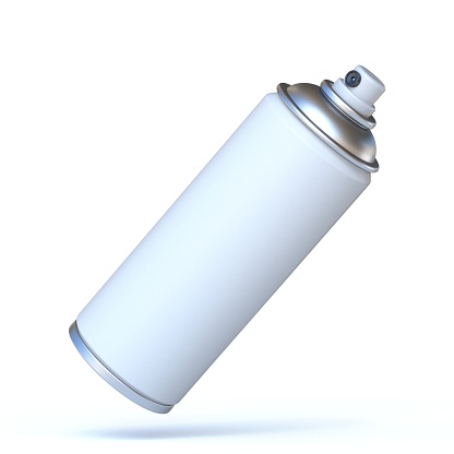 Spray can 3D render illustration isolated on white background