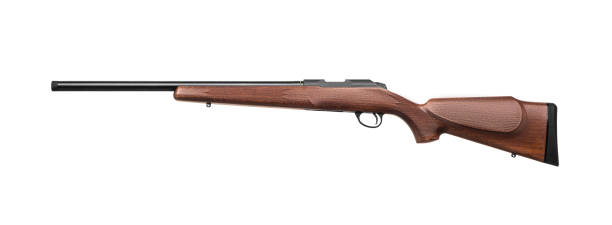 istock Classic bolt carbine .22lr with a wooden butt isolate on a white background 1190059294