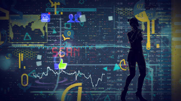 istock Young woman hand using smart phone  and head up display. GUI (Graphical User Interface) concept. HUD (Head up Display). 1190059379