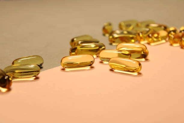 istock Gold omega 3 capsules 1190060293