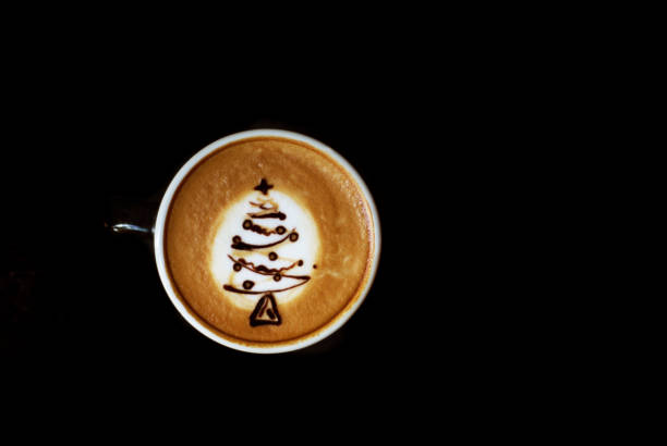 istock Tasty cappuccino with Christmas tree latte art 1190067130