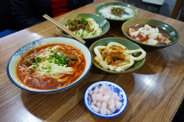 istock Noodles in Sichuan style at Chengdu restaurant 1190072787