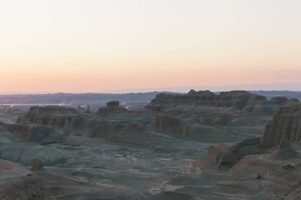 istock Yardang landform at sunset 1190075725