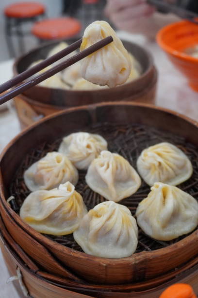 istock Traditional Shanghai steamed soup dumplings. 1190083050