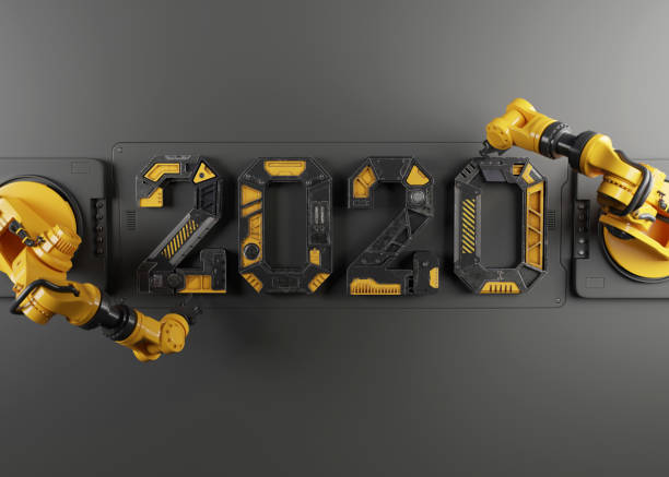 istock New year 2020 made from Robot alphabet 1190097354