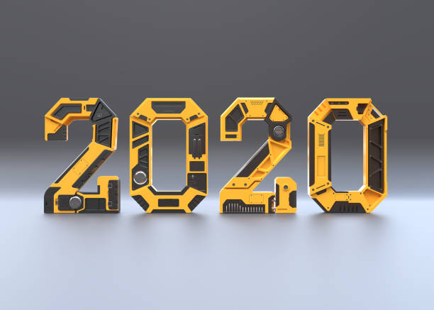 istock New year 2020 made from Robot alphabet. 1190097368