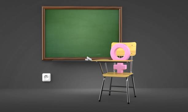 istock Female gender symbol inside classroom 1190098661
