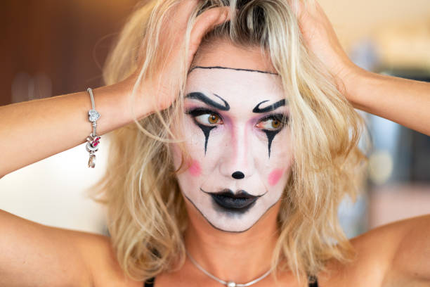 istock Halloween woman. Make up 1190099831