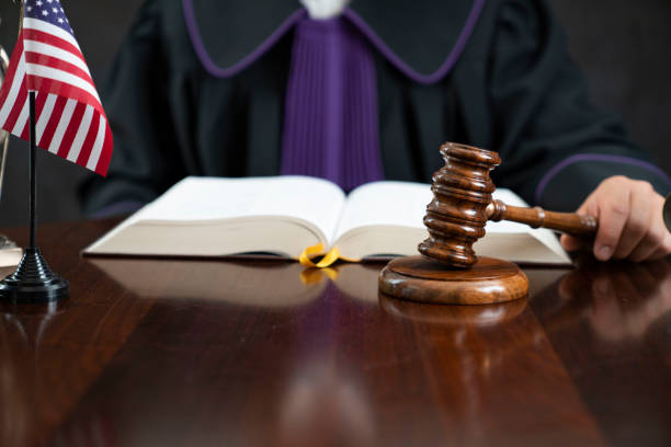 istock Judge in the courtroom. 1190100810