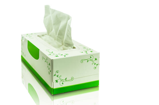 istock Tissue box mock up white tissue box blank label and no text for packaging, Backgrounds 1190104676