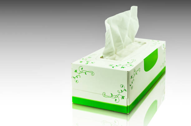 istock Tissue box mock up white tissue box blank label and no text for packaging, Backgrounds 1190104685