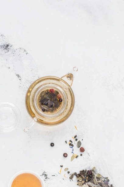 istock Tea in a glass teapot. Herbal Tea with Berries and Honey 1190109110