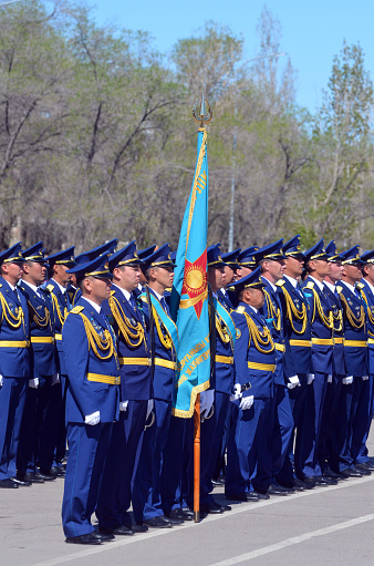 V-day celebration.Sary Shagan.Former Soviet anti-ballistic missile testing range.Kazakhstan.May 9, 2017.Priozersk.Kazakhstan