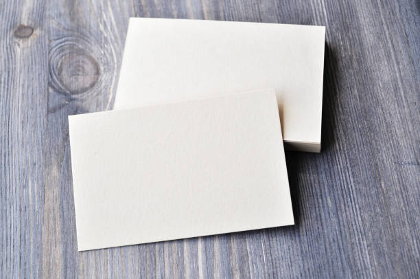 istock Empty white Business Card on gray background 1190121879