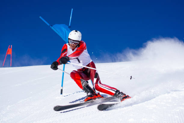 istock professional skier during super g training at sunshine on slope 1190124562