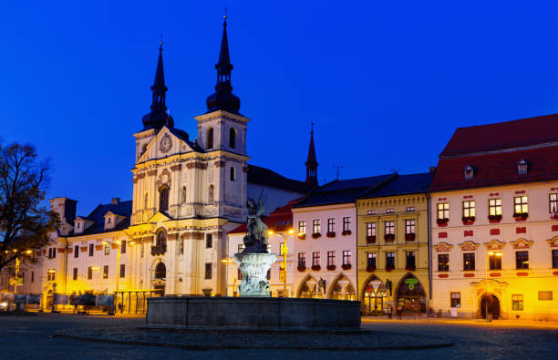 istock Jihlava main square at twilight, Czech Republic 1190131043