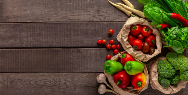 istock Organic vegetables for supporting health on wood 1190131477