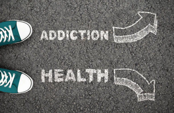 istock Man is choosing between addiction and health 1190131742