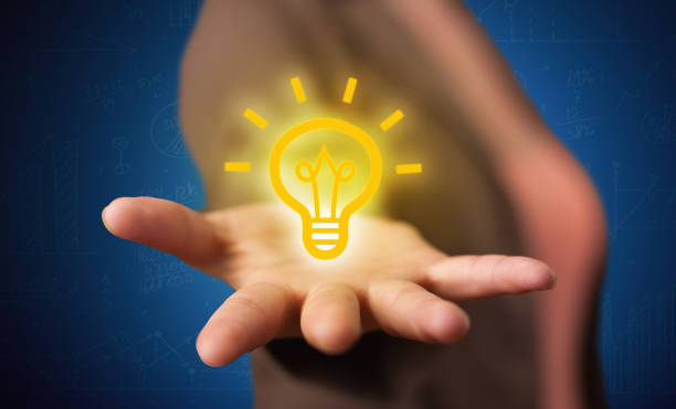 istock Sales guy has bright idea in the hand 1190131872