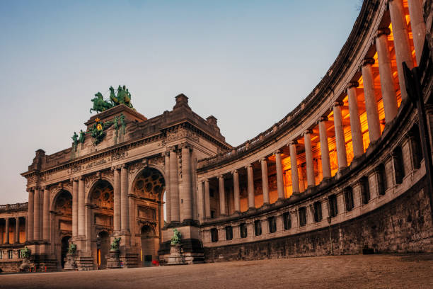 istock Brussels Triumphal Arch in Cinquantenaire Parc , Jubelpark 1190134380