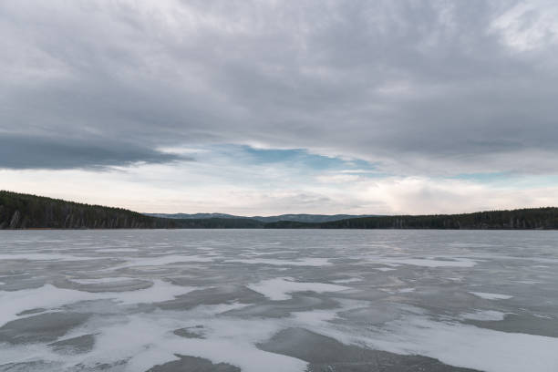 istock winter landscape with walking man; active lifestyle 1190136676