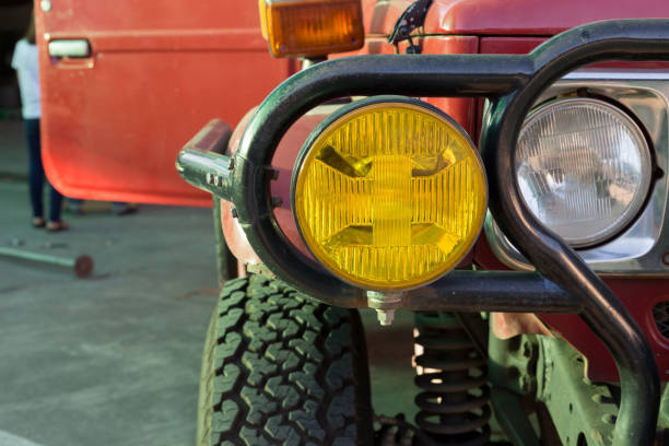 istock headlight of strong off-road car 1190141031