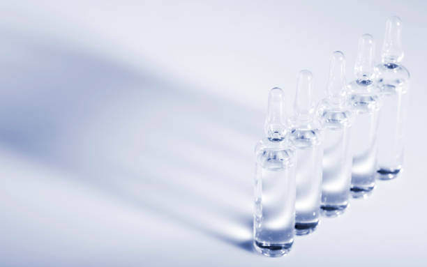 istock Glass medicine ampoules on a white background 1190141476
