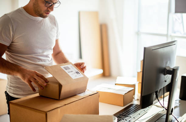 istock Young Man Working in Delivery service 1190142783