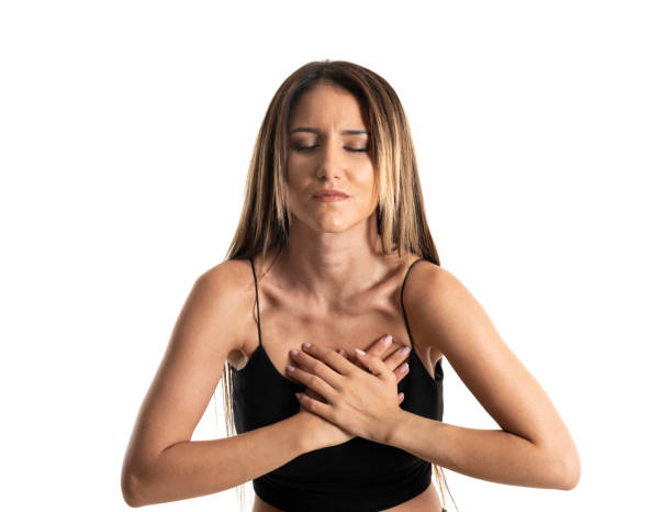 istock Woman with chest pain 1190142811