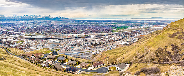 View of an oil refinery in Salt Lake City - Utah, United States