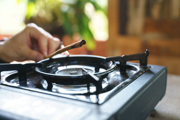 istock Grill cinnamon stick on portable stove 1190144386