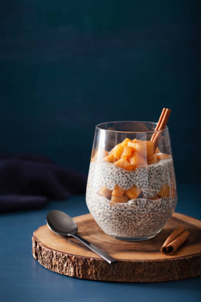 istock chia pudding with cinnamon simmered apples and peanut butter 1190144982