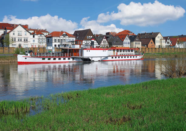 Minden at Weser River,North Rhine westphalia,Germany