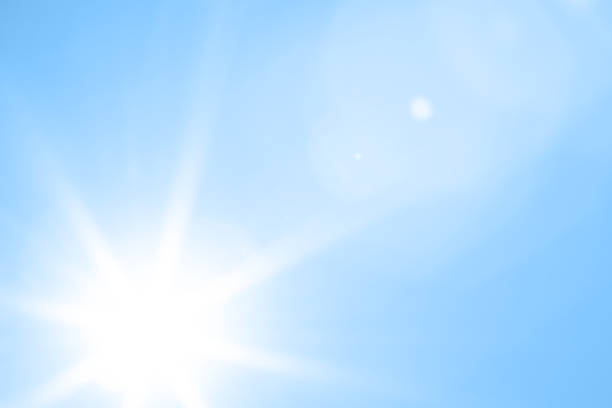 istock Bright sun with beautiful beams in the sky 1190150805