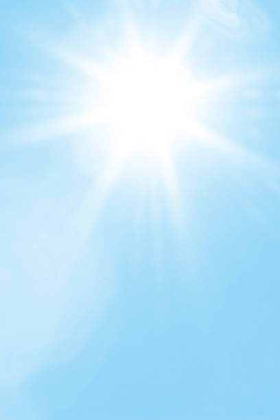 istock Bright sun with beautiful beams in the sky 1190150831