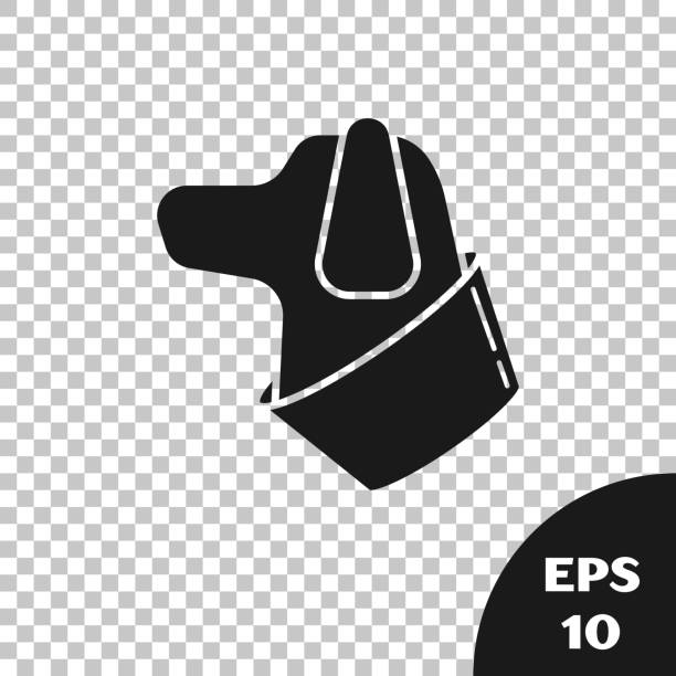 black dog symbol isoliert auf transparentem hintergrund.  vektor-illustration - 3150 stock-grafiken, -clipart, -cartoons und -symbole