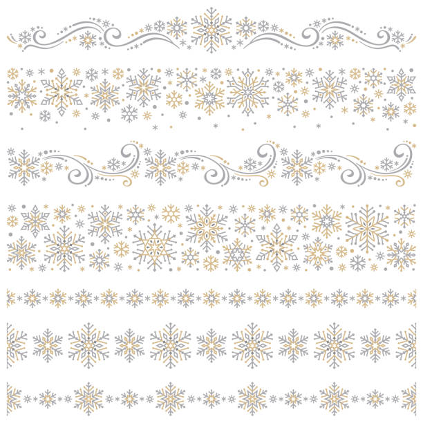 illustrazioni stock, clip art, cartoni animati e icone di tendenza di fiocchi - frame ornate single line in a row