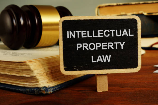 istock Writing note showing the text intellectual property law 1190159325