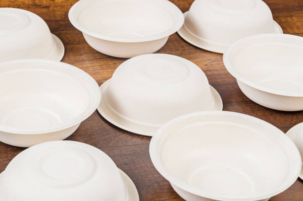 istock Environmental eco friendly natural compostable food container round shape bowl 1190159608