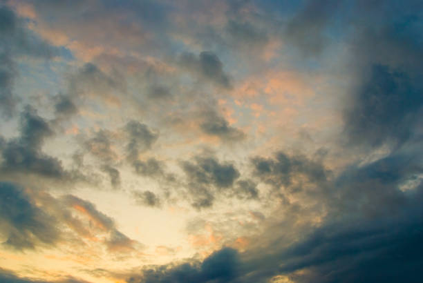 istock Spring sky at sunset of the day background 1190164279