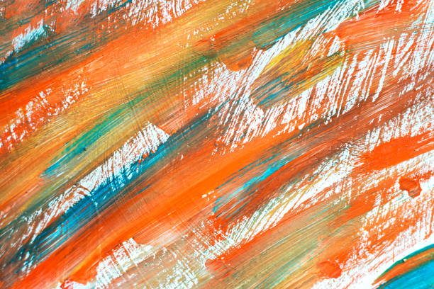 istock Abstract gouache painting different bright colors. 1190164351