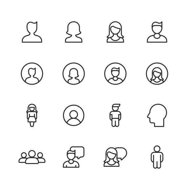 16 Profile and User Outline Icons.