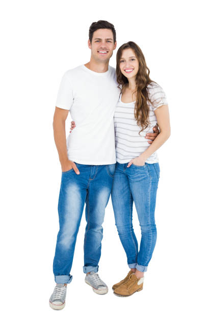istock Cute couple embracing and looking the camera 1190169061